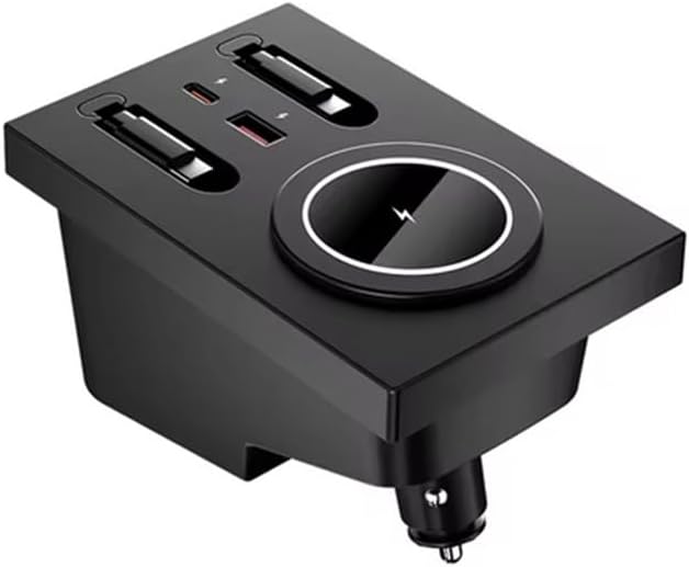JOYSOY 135W Wireless Cell Phone Automobile Chargers for Volvo XC90 S90 V90 XC60 S60 Phone Charging Pad with Type C&Lightning Cable