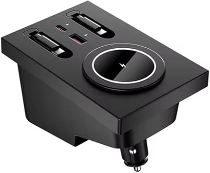 JOYSOY 135W Wireless Cell Phone Automobile Chargers for Volvo XC90 S90 V90 XC60 S60 Phone Charging Pad with Type C&Lightning Cable