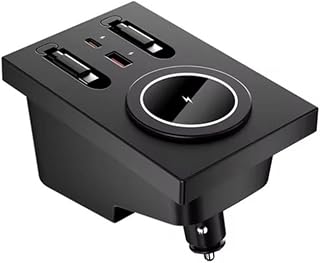 JOYSOY 135W Wireless Cell Phone Automobile Chargers for Volvo XC90 S90 V90 XC60 S60 Phone Charging Pad with Type C&Lightning Cable