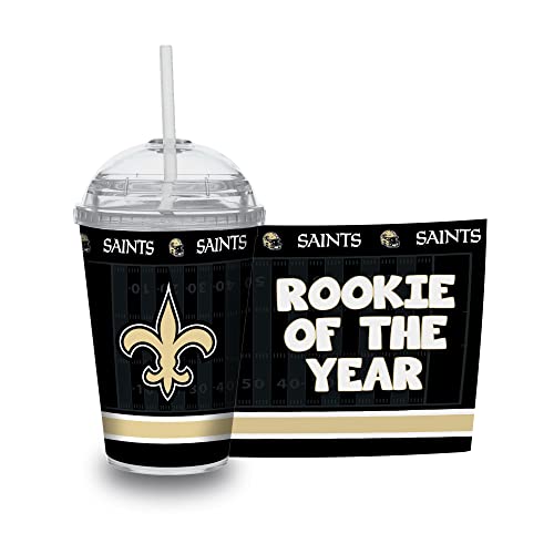 Image of Rico Industries NFL Football Rookie of The Year 12oz Acrylic Tumbler, Youth Tumbler with Swirly Straw