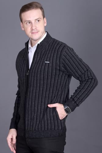 Image of GODFREY Full Sleeve Zipper Sweater for Man Winter Wear -Mens Woolen Sweaters Turtle Neck