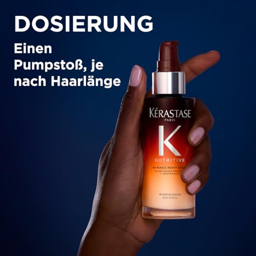 Kérastase Nutritive, Nachtserum für normales bis leicht trockenes Haar, Pflegend und glättend für mehr Glanz und Geschmeidigkeit, Ohne Parabene, 8H Magic Night Serum, 90 ml