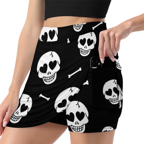 Jupe de tennis avec poche short de sport intégré confortable pour course à pied et fitness