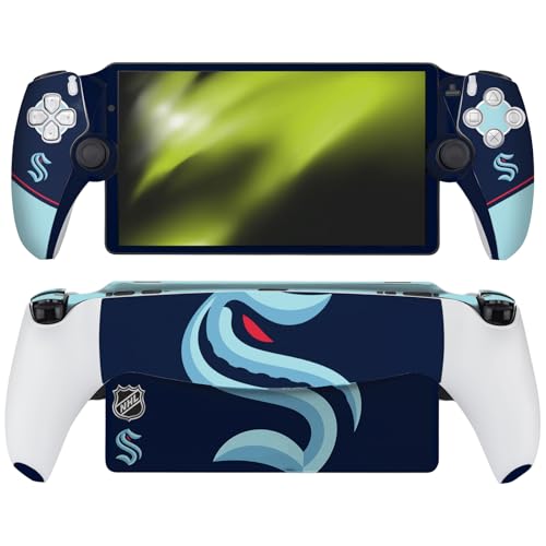 Head Case Designs Offizielle NHL Übergroß Seattle Kraken Vinyl Haut Aufkleber Abziehbild Abdeckung kompatibel mit Sony PS5 PlayStation PS Portal