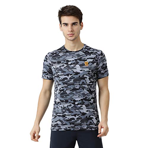 ROCK.IT Mens Printed Active Base Layer Shirt (2190100435-1_Blue 42)