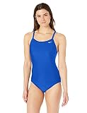 NIKE Swim Women's Solid Racerback One Piece Swimsuit, Game Royal, 30