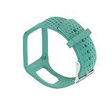Correa de reloj de silicona de repuesto para TomTom Runner 1 / Multi-Sport/Golfer 1 - Pulsera de seguimiento de fitness con cierre (Turqoise)