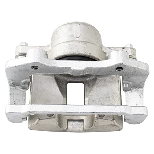 Image of TRQ Front Driver and Passenger Side Brake Caliper Set Caliper Brackets Hardware Compatible with 05-11 Chrysler 300 RWD Single Piston Front Calipers 2006 Dodge Charger Single Piston Calipers