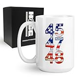 Hogg 45 47 Mug, 15 oz Ceramic Funny Coffee Cups for Men, MAGA Mug, 45 47, 45-47, Republican Gag Gifts, Conservative Coffee Cup, Political White Elephant Gifts