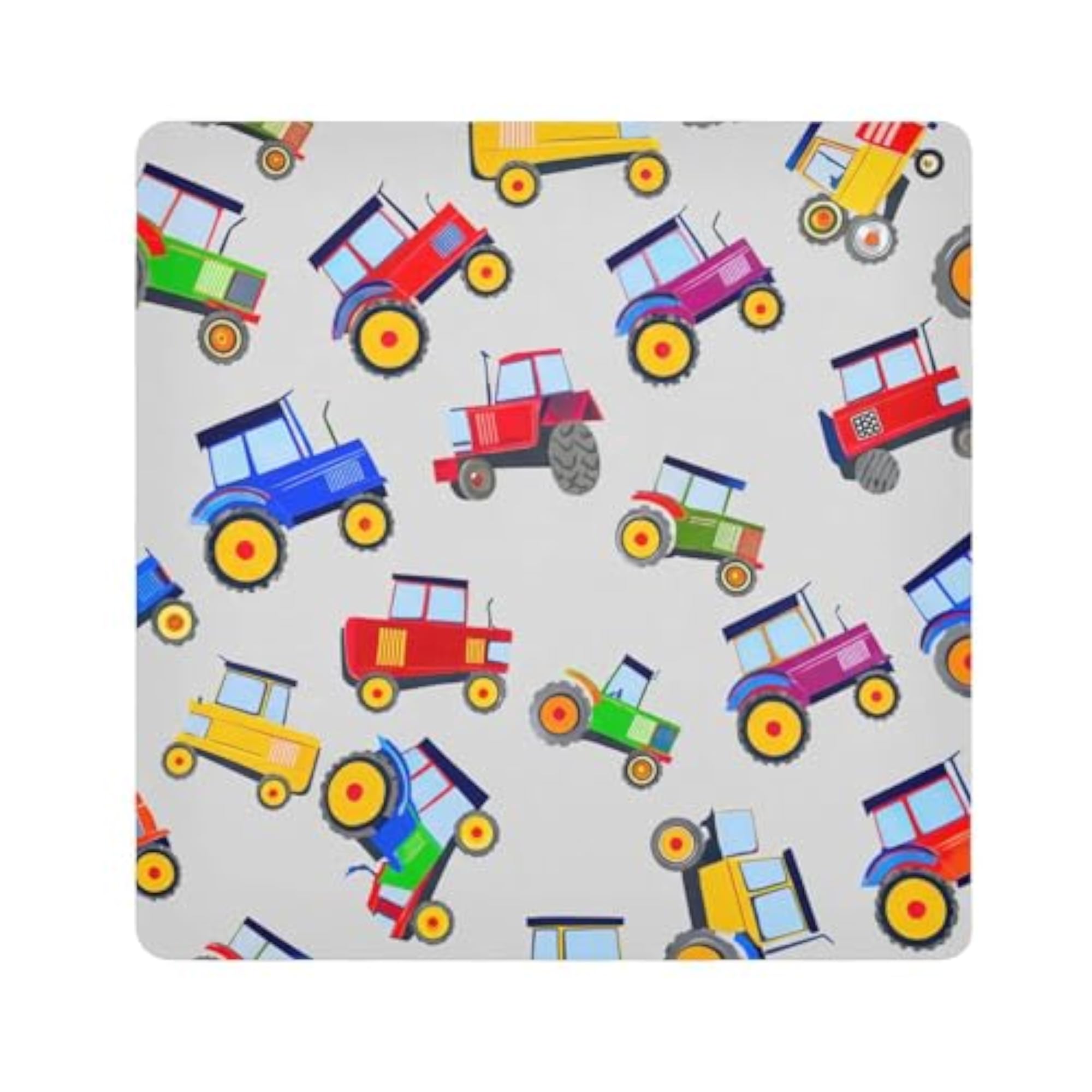 Colorful Tractors Self Adhesive Cloth for Makeup and Travel