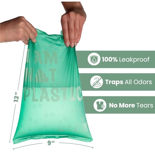 Image of Belle Bottom Biodegradable Dog Poop Bags 9 X 13 Inches | Extra Thick, Large Earth Conscious Litter Bag, Disposable and Earth Friendly | Durable Doggy Poop Bags, Certified Compostable| 240 pcs.