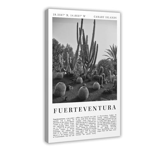Poster Fuerteventura Espagne décoration en toile 20x30 cm pour chambre
