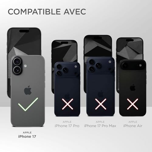 Coque silicone iPhone 17 OneFlow vert avec protection caméra arrière