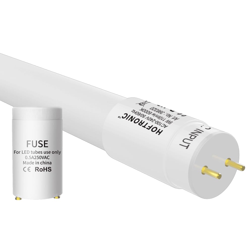 HOFTRONIC - 10er set LED Röhre 60cm 9 Watt T8 G13 LED Leuchtstoffröhre Flimmerfrei Kaltweiß 6000K Tube Röhrenlampe 990 Lumen Lebensdauer: 30.000 Stunden 110lm/W Bright