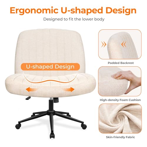 image for NEO CHAIR Criss Cross Chair with Wheels Armless Cross Legged Office De