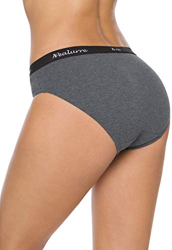 Wealurre Womens Underwear Cotton Bikini Breathable Sport Low Rise Panty for Women Multipack4