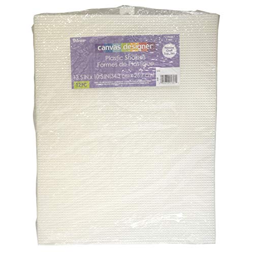 Darcie 10.5 x 13.5-Inch 7 Plastic Canvas Count, Pack of 12, Clear