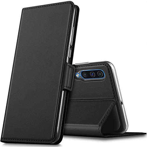 GEEMAI Diseño para Samsung Galaxy A50/A30S Funda, Protectora PU Funda Multi-ángulo a Prueba de Golpes y Polvo a Prueba de Silicona con Soporte Plegable Apto para Samsung Galaxy A50/A30S.(Negro)