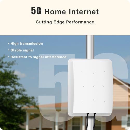 5G Antenna Outdoor 4G LTE Antenna Dual Band 14DBi WiFi Antenna 698-2700 | 3300-3800 MHz Signal Directional Antenna MIMO Router External Antenna SMA / TS9 Antenna, 2 x 10M Cable - Image 4