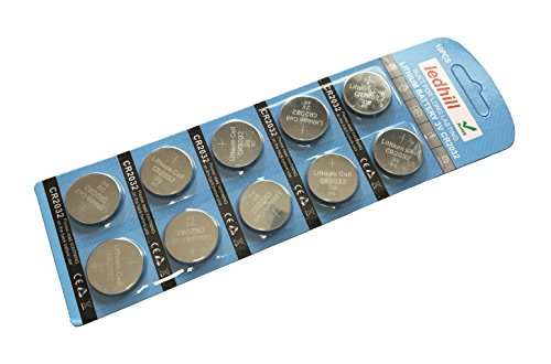 Ledhill 10-Piece CR2032 3V Lithium Batteries Button Cell for Bose Remote Control (pack of 10)