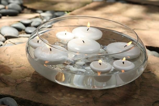 Image of Urli Bowl-Splendid Glass Spring Bowl for Home Decoration Table Centerpiece, Floral Arrangements, and Floating Candles (Black, 8 Inch)
