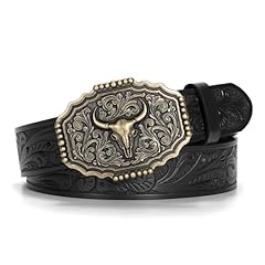 Gold Bull Buckle/ Black