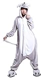 MizHome Lucky Mouse Mascot Collection Unisex Jumpsuit Dress Up Costume XL Grey
