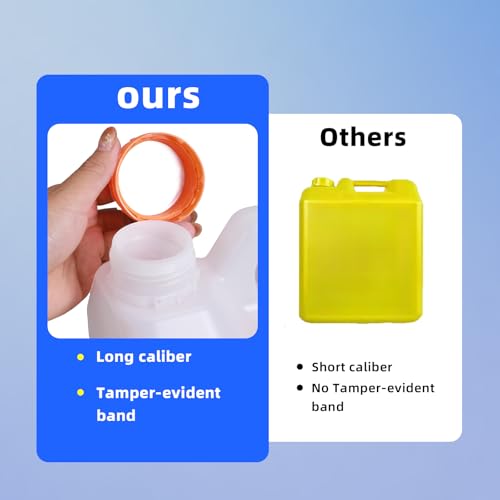 Image of ASEVAT Gallon Water Jugs with Caps Square Heavy-Duty HDPE Carboy F-Style Plastic Jug Water Storage Container Plastic Gallon Containers with Lids for Water, Sauces, Beverage, Liquids Liquids Laundry