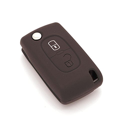 Funda de llave de silicona para Peugeot 207 - 307 - 308 - 407 con 2 botones
