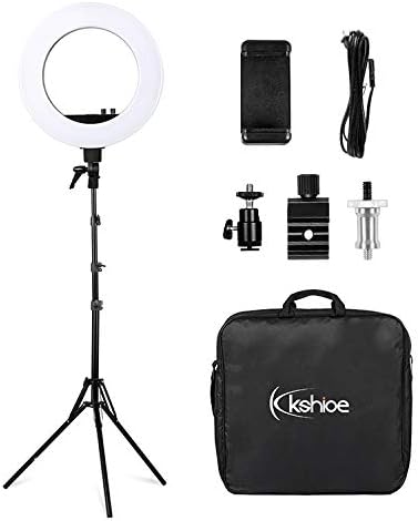 18in Dimmable LED Ring Light Kit with Light Stand, Ajustable 2700-5500k Color Temperature for YouTube, Selfie, Makeup and Photograpy