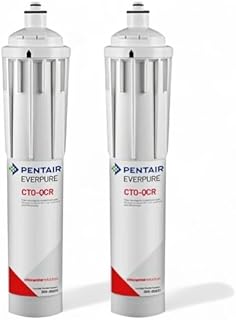 300-05831 CTO-QCR Water Filter Cartridge – 1 Micron, 0.5 GPM – 2-Pack – Chlorine, Taste, Odor Reduction – Compatible with QTI1+CR, CTO-Q10 Systems – High Efficiency Filtration