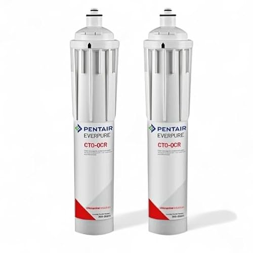 300-05831 CTO-QCR Water Filter Cartridge – 1 Micron, 0.5 GPM – 2-Pack – Chlorine, Taste, Odor Reduction – Compatible with QTI1+CR, CTO-Q10 Systems – High Efficiency Filtration