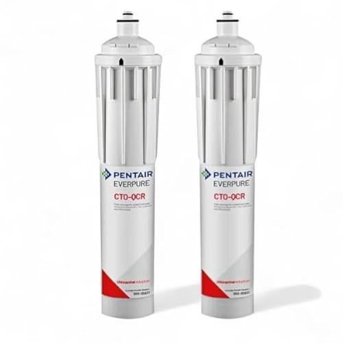 300-05831 CTO-QCR Water Filter Cartridge – 1 Micron, 0.5 GPM – 2-Pack – Chlorine, Taste, Odor Reduction – Compatible with QTI1+CR, CTO-Q10 Systems – High Efficiency Filtration