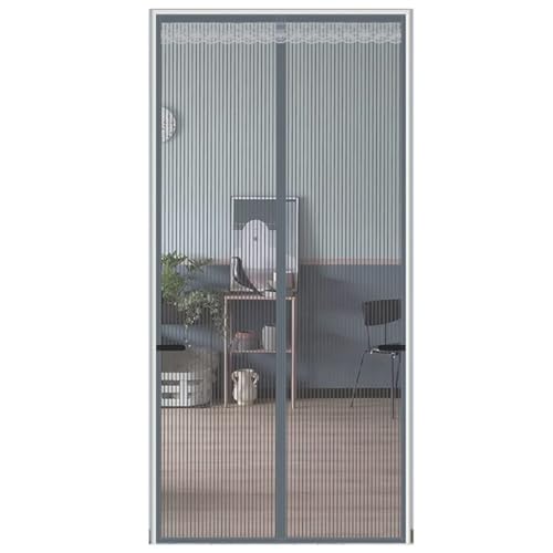 Qrity Magnetic Fly Screen Door 85 x 200cm, Mosquito Screen, Mesh Curtain, Fully Self Seal Automatically, Bug Mesh Curtain for Patio Front Back Door