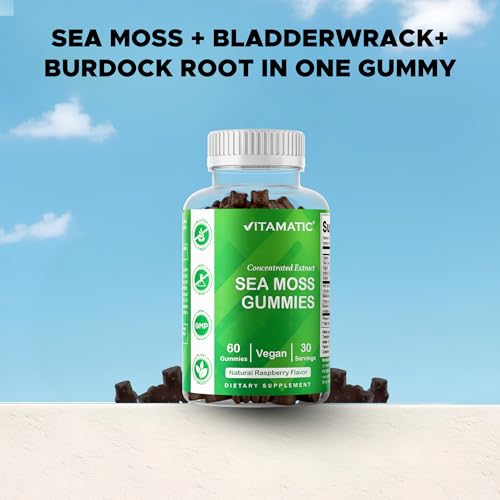 Vitamatic Sea Moss Gummies with Bladderwrack & Burdock Root (60 ct) — view 6