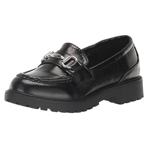Steve Madden Girls Shoes Girls Adaptive Lando Loafer, Black, 3 Little Kid