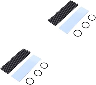 ARTIBETTER 2pcs Heat Sink Copper Radiator Heating Sink Laptop Cooler Gpu Cooler State Drive Metal Cooling Metal Cooler Rubber Bands Cooler Fin Laptop Heatsink CPU Ssd Graphene Coating