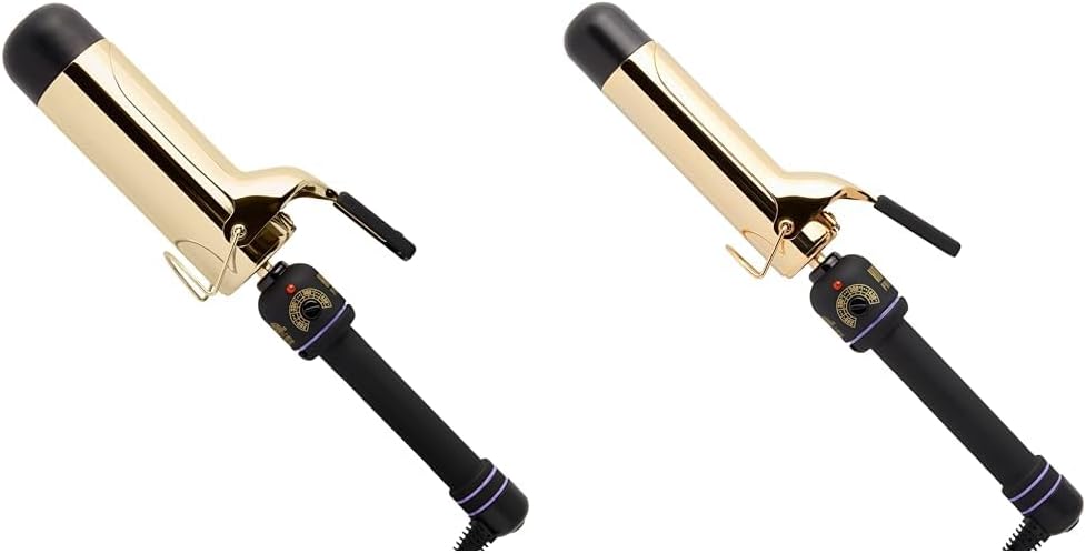 HOT TOOLS Pro Artist 24K Gold Curling Iron Bundle with 2 in and 1-1/2 in Barrels for Defined Curls
