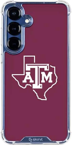 Skinit Clear Phone Case Compatible with Galaxy S25 - Officially Licensed Texas A&M University Outline Design