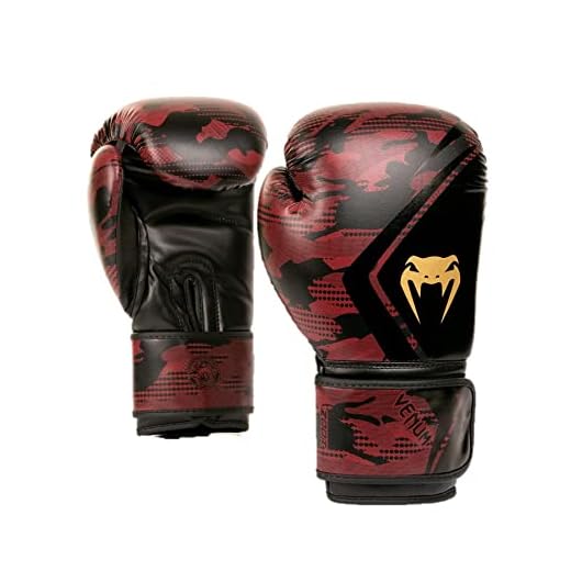 Venum Defender Contender 2.0 Boxhandschuhe, Schwarze/Rot, 16 oz