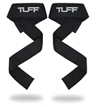 Tuff Lifting Straps - Wrist Straps for Weightlifting, Deadlifts, Powerlifting, and Strength Training - Ideal for Men and Women - ALL BLACK