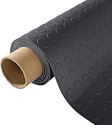 American Floor Mats - Roll Out Garage Flooring Coin Midnight Black 10' x 20'