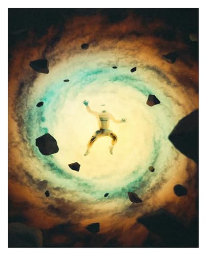 Cuadro sobre lienzo retro para habitaciones juveniles pintura de space planet surrealista 2