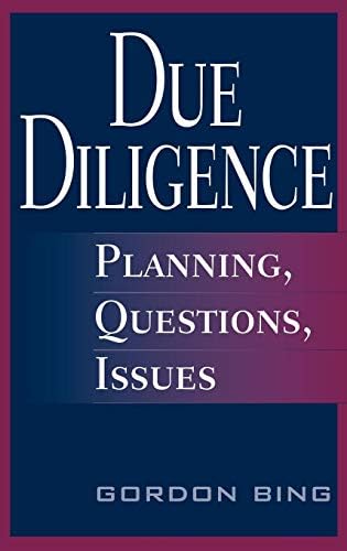 Due Diligence: Planning, Questions, Issues