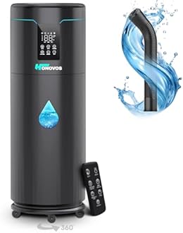 Humidifiers for Large Room Home Bedroom 2000 sq.ft. 17L/4.5Gal Large Humidifier with Extension Tube & 4 Speed Mist,Top Fill Wholehouse Humidifier with 360°Nozzle for Plant Commercial Greenhouse(Black)