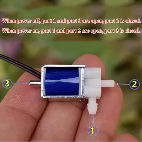 Mini vanne solénoïde DC 5V 6V normalement fermée ouverte à faible bruit - 5