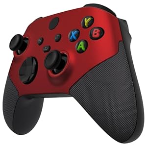 eXtremeRate ASR Version Redesigned Shell for Xbox Core Controller – Performance Rubberized Grip, Anti Sticks Rubbing Rings – Custom Faceplate for Xbox Series X & S Controller – Scarlet Red & Black