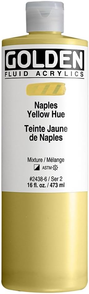 Golden Fluid Historical Acrylics - Naples Yellow Hue 16 oz bottle