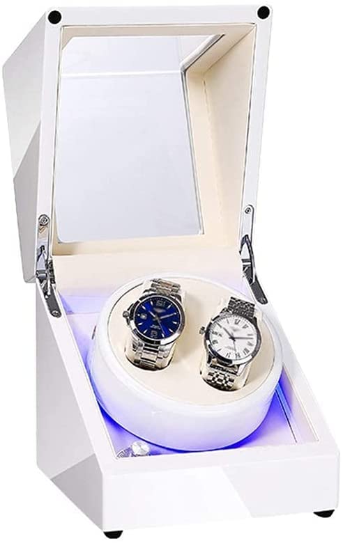 Remontoir automatique double pour montres de luxe - Écrin rotatif vert ou blanc à moteur silencieux