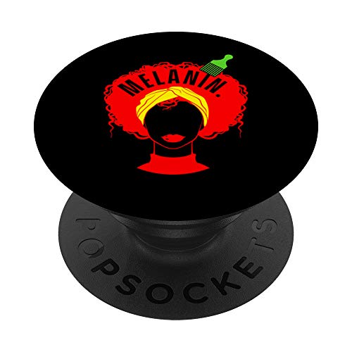 Reina Melanina Afro Orgulloso Africano Chica fuerte Regalo PopSockets PopGrip Cover